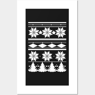 Classic Christmas Pattern Posters and Art